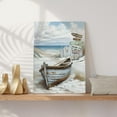 thumbnail image 2 of Beachy Wall Art Beach Décor Ocean Canvas Picture Coastal Artwork Boat And Guide Board Rustic Beach Wall Arts Beachy Canvas Print Coastal Beachs Wall Art For Bathroom Bedroom Living Room 12x16 Inch, 2 of 6