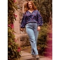 thumbnail image 2 of ELOQUII Elements Puff Long Sleeve, Blouse (Women's Plus), 2 of 5