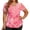 C Pink, variant on Women's T-Shirts Women's Print V Neck Short Sleeve T Shirt Women's Plus Size Sports Top Loose Fit for Casual Active Black XXL