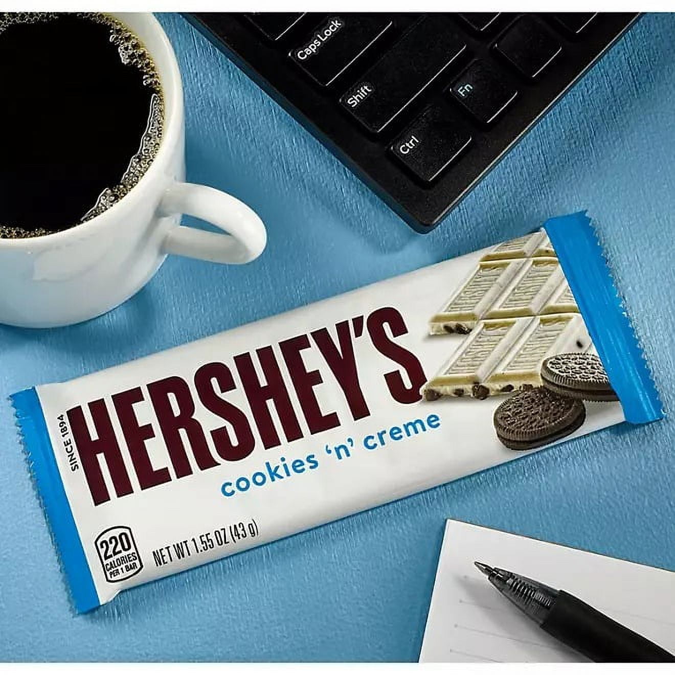 Hershey's Cookies 'n' Creme Candy, 8 Pack, 1.55 oz Bars