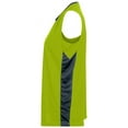 thumbnail image 4 of Augusta L Ladies Block Out Jersey Lime/Slate 1714, 4 of 5