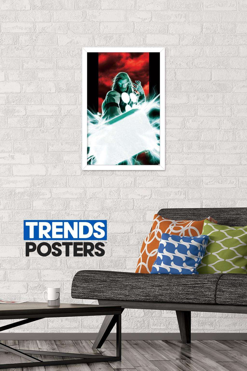 Marvel Comics - Thor - Mjolnir Wall Poster, 14.725" x 22.375", Framed