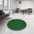 thumbnail image 4 of Ahgly Company Machine Washable Indoor Round Transitional Deep Emerald Green Area Rugs, 3' Round, 4 of 7