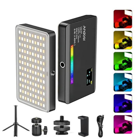 Image of Andoer-2 Photography Lamp Kit Pocket Video LED Video 2500K-9000K Dimmable 26 Dimmable 26 Ballhead Video Kit Pocket Ballhead Computer Clip Pocket Video Conference Clip Cold Adapter ERYUE dsfen