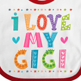 thumbnail image 4 of Inktastic I Love My Gigi for Babies Girls Baby Bib, 4 of 4