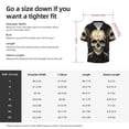 thumbnail image 5 of Fotbe Gothic Winged Skull Camisa Estampada de Manga Corta para Hombre, Casual de Verano, Estilo Playero, Sin Arrugas-Large, 5 of 5