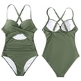 thumbnail image 5 of Multicolour Women’s One Piece Swimsuit  High Waist Cutout Tummy Control Beachwear Wrap, 5 of 5