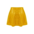 thumbnail image 2 of Miutii Kids Girls Sequin Modern Jazz Hip Hop Latin Samba Tango Ballet Dance Skirts A-Line Party Mini Skorts Dancewear Gold 14, 2 of 3
