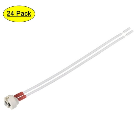 

Uxcell Ceramic Silicone 15cm Long Bulb Socket White 24 Count