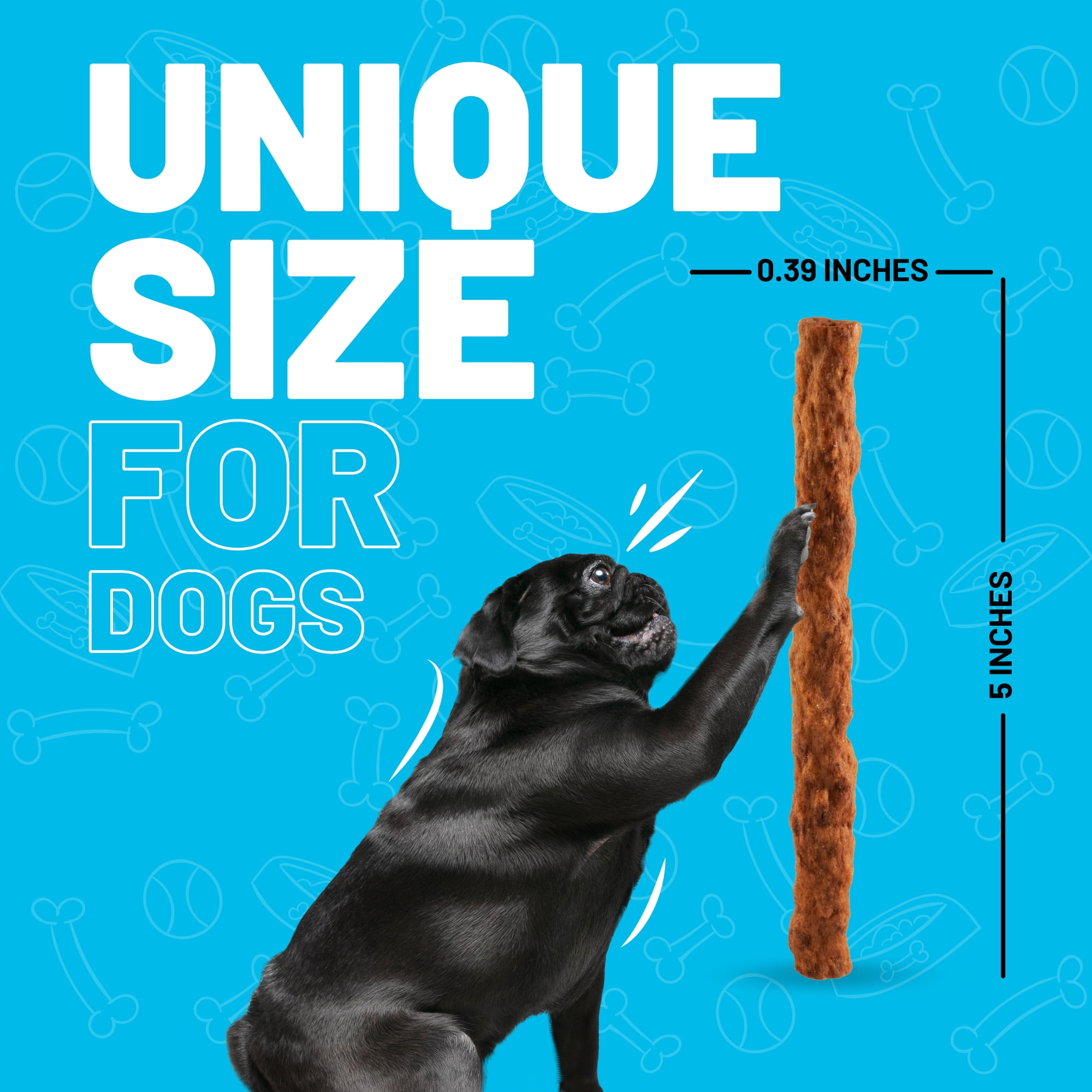 Sitka Farms Premium Beef Sticks for Dogs 5 Inches for Small Medium and Large Dogs (100 Count)