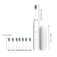 thumbnail image 4 of Cepillo de dientes eléctrico de alta frecuencia 32000 veces/min - 6 modos Limpiador dental sónico de vibración para adultos y niños | 8 cabezales de cepillo de repuesto para un estuche de viaje, 4 of 4