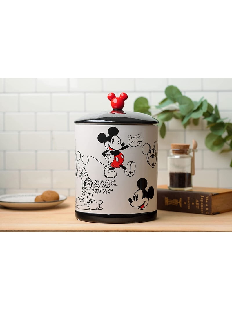 Disney's Vintage Mickey Mouse Sketches Large Ceramic Canister, BPA