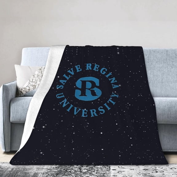 Salve Regina University Logo Fleece Blanket, Very Soft Microfiber Flannel Blanket for Couch Warm and Cozy for All Seasons