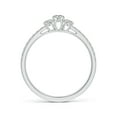 thumbnail image 2 of ANGARA Natural Oval and Diamond Three Stone Ring in 14K White Gold for Women (Size-5x3mm| Color-K| Clarity-I3) | April Birthstone, Anniversary, Jewelry Gift for Women | Natural Diamond Ring, 2 of 8