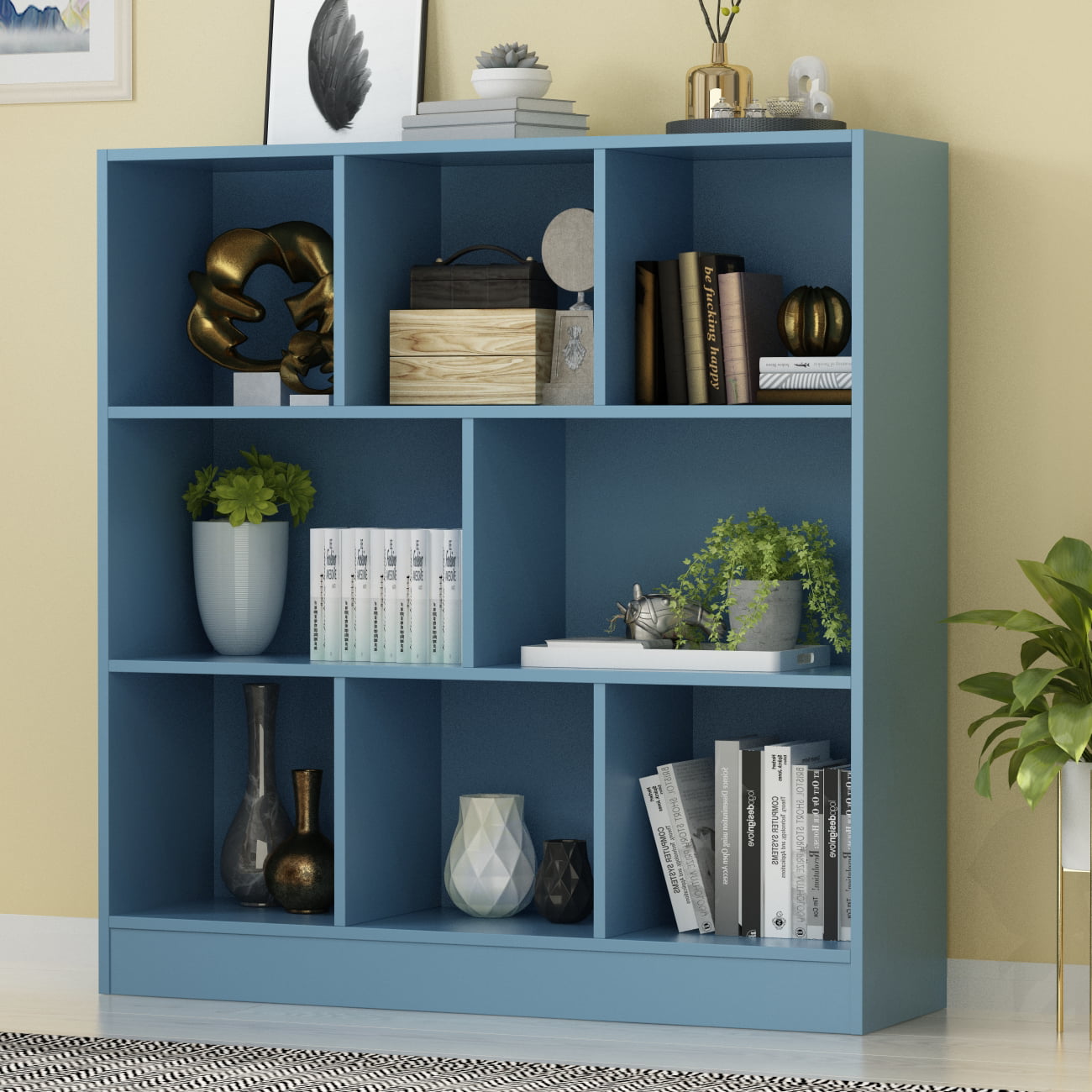 Modern Book Shelves Storage Shelf Bookcase Display Unit Stand Organizer 8 Cube 