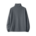 thumbnail image 4 of GrmtClth Men's Lightweight Stand Collar Windbreaker Jacket, Casual Full Zip Up Outerwear with Pockets, Breathable Coat Sun Protection Clothing Dark Gray L, 4 of 8