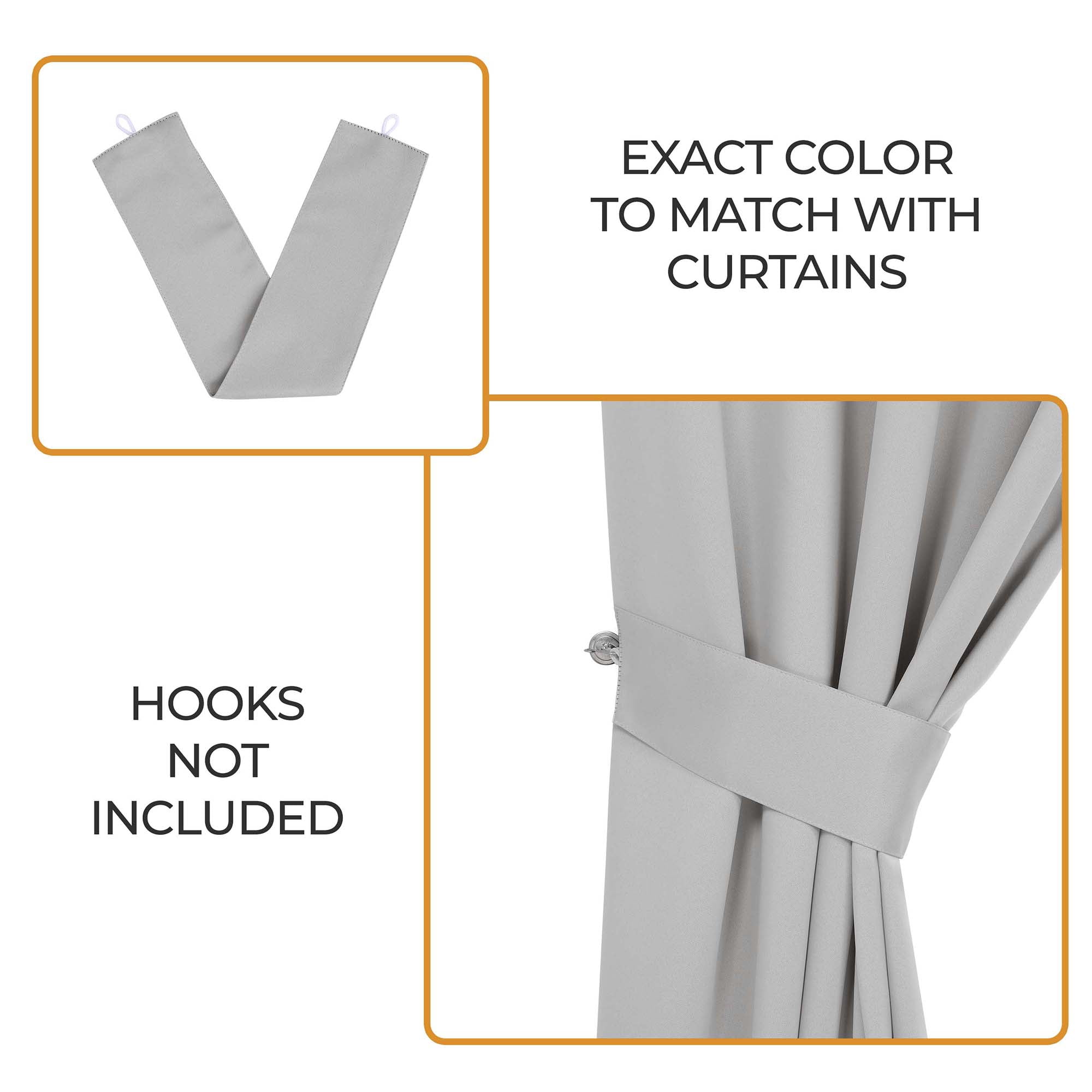Superior Blackout Solid Light Filtering Grommet Curtain Panel Set, 46" x 108", Marshmellow
