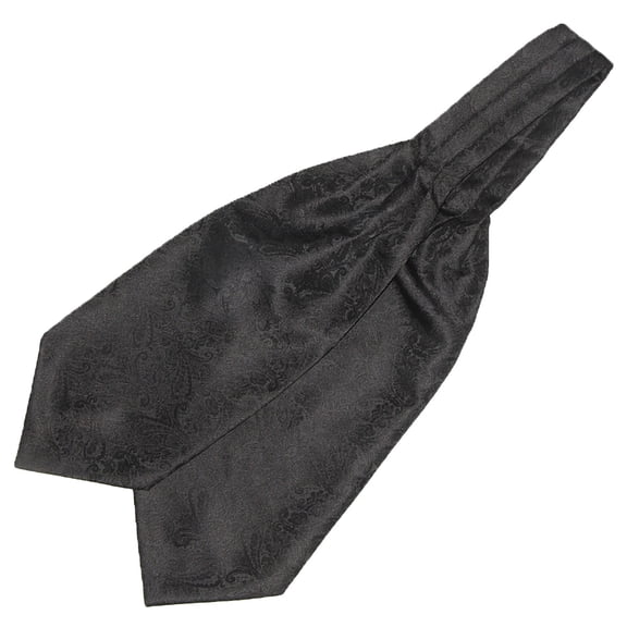 Ties for Men BWASD Adjustable Formal Classic Silky Satin Solid Pure Color Neck Tie Necktie Cravat Leisure for Wedding Banquet Dating Party Daily Wear Black