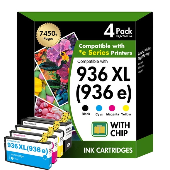 Cartuchos de tinta Toner Bank 936 y 936XL para impresoras HP 9125e y 9120e