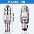 thumbnail image 3 of YiJuHui 1pcs High-Pressure Sewer Nozzle with 7-Jet Cleaning Action, 5000 PSI Stainless Steel, for Pipe Flushing and Drain Blockage Removal, 3 of 9