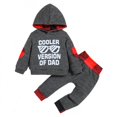thumbnail image 1 of Ropa para bebé niño, sudadera con capucha de manga larga con estampado de letras divertidas y pantalones, 1 of 5