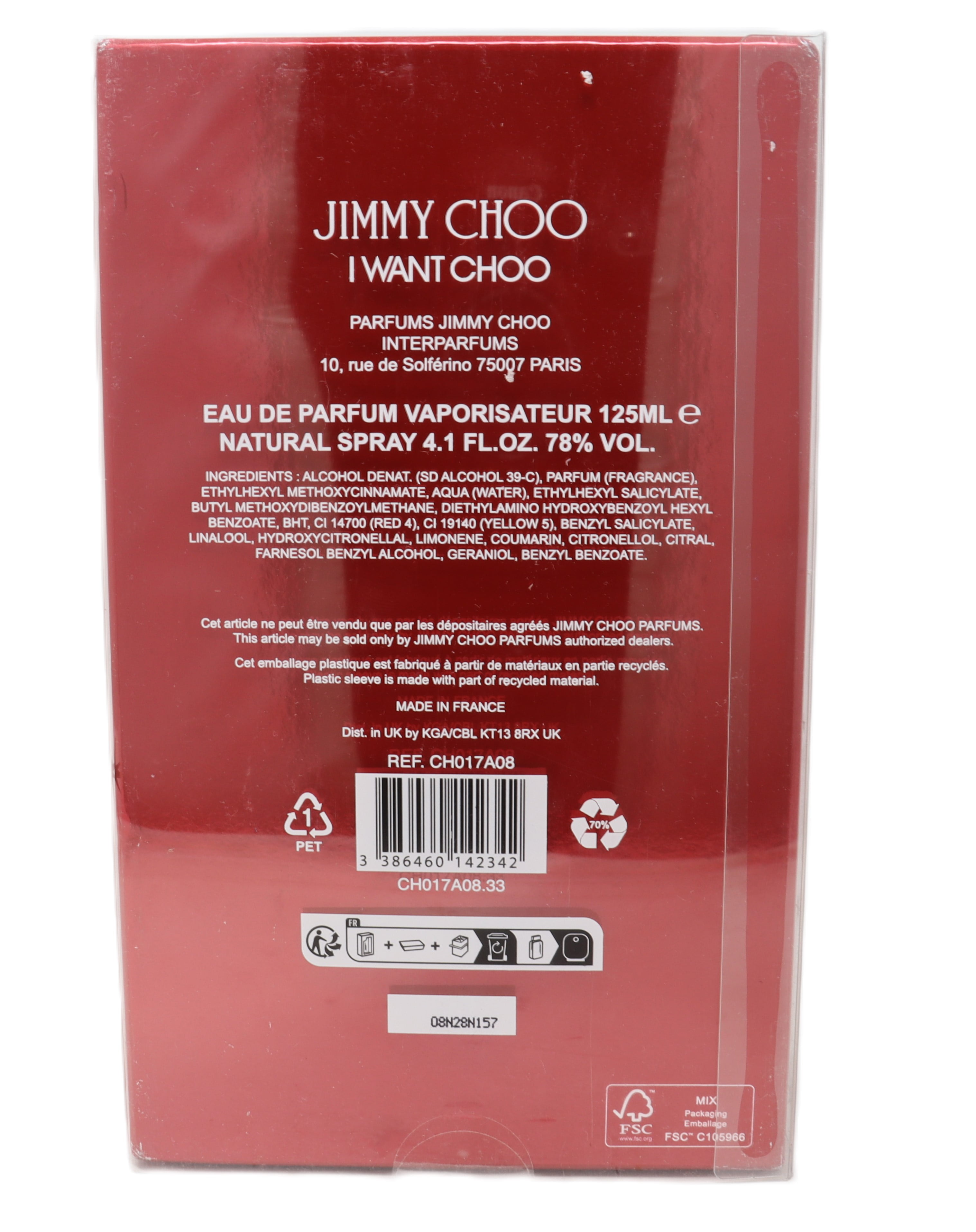 Jimmy Choo Ladies I Want Choo EDP 4.2 oz Fragrances 3386460142342