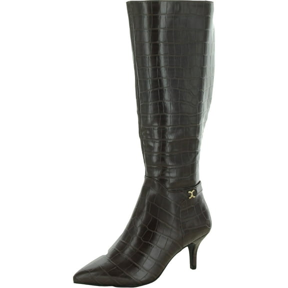 Charter Club Womens Cruelaa Faux Leather Tall Knee-High Boots