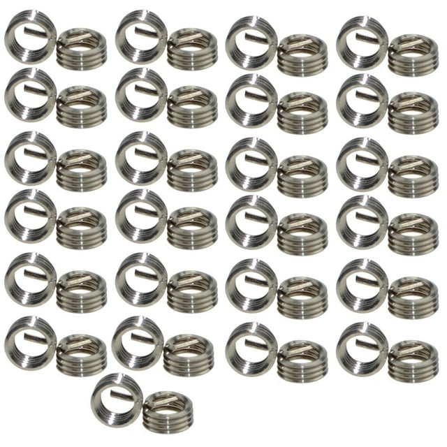 XunLiu 304 Stainless Steel Wire Thread Insert Stripped Thread Rethread Repair (50, M4-0.7X1D)