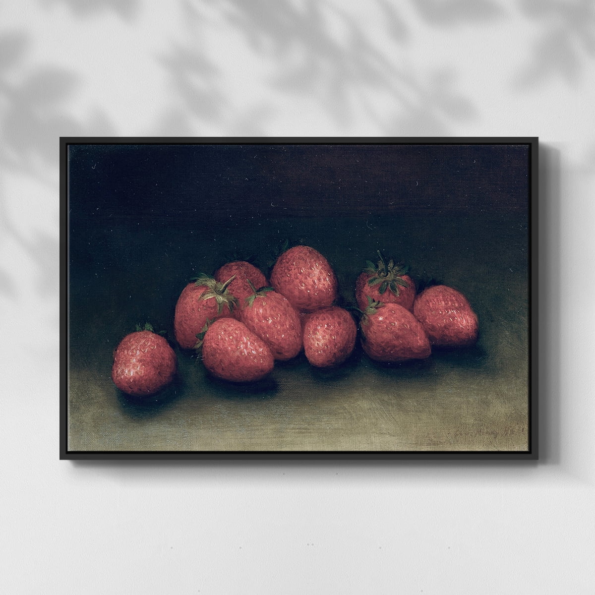 Vintage Botanical Print-XLVII By Wexford Home Framed in Black Wood Gallery Wrapped Canvas 17 in. x 25 in.