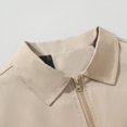 thumbnail image 7 of Men's Color Block Bomber Jacket Lightweight Varsity Coat Windproof Lapel Collar Loose Fit Casual Sports Top, 7 of 7