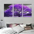 thumbnail image 3 of COMIO Canvas Prints Purple Tree Framed Wall Art Big Tree Landscape Contemporary Picture for Home Decoration Office Wall Decor Ready to Hang（3 Piece,12x16in）, 3 of 4