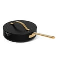 thumbnail image 4 of Beautiful 12-Piece Ceramic Nonstick Cookware Set, Pots and Pans with Strainer Lids, Black Sesame by Drew Barrymore, 4 of 16