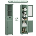 thumbnail image 3 of Homfa Bathroom Storage Tower, Narrow Linen Cabinet with Door and Drawers, Tall Bathroom Storage Cabinet for Small Spaces, Green, 3 of 8