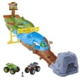 thumbnail image 1 of Hot Wheels Monster Trucks Coffret Circuit accidenté, 2 camions, 1 of 6