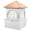 Good Directions Smithsonian Arlington Vinyl Cupola with Copper Roof - 60" Sq x 88"H