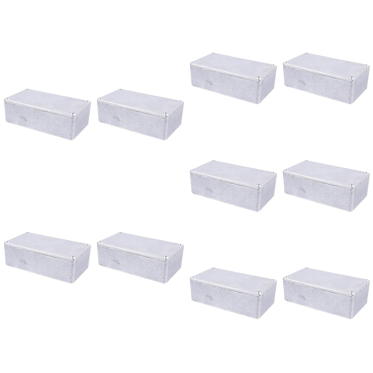 Hemoton 10pcs Effect Enclosure Diecast Box Aluminum Guitar Effect Pedal Box Case