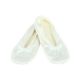thumbnail image 2 of Isotoner Girl's Satin Pearl Ballerina Slippers, 2 of 4