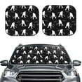 thumbnail image 2 of Windshield Sun Shade, white hockey players black print Foldable Car Sun Shade Windshield for Front, 2 Pieces, 2 of 7