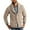 Khaki, variant on Herrnalise Men's Stand Collar Cardigan Sweaters Button Down Cable Knitted Sweater Fashion Outdoor Autumn Outdoor Ethnic Style Geometric Print Coat Black