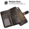 thumbnail image 5 of 2-in-1 Case for iPhone 11 Case Wallet Credit Card Holder ID Slot Detachable Hybrid Protective Slim Hard Shell Magnetic PU Leather Folio Pocket Flip Cover for iPhone 11 6.1 inch Mandala Gray, 5 of 15