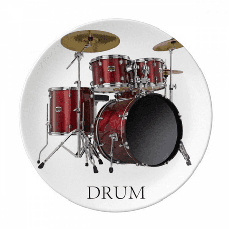 

Music Classical Musical Instrument Drum Plate Decorative Porcelain Salver Tableware Dinner Dish