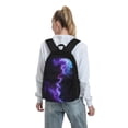 thumbnail image 7 of Lsque Purple And Blue Nebula Pattern Adult Backpack – Durable & Lightweight PU Canvas Storage Bag , 15” Laptop Compartment, and Multiple Pockets, 7 of 7