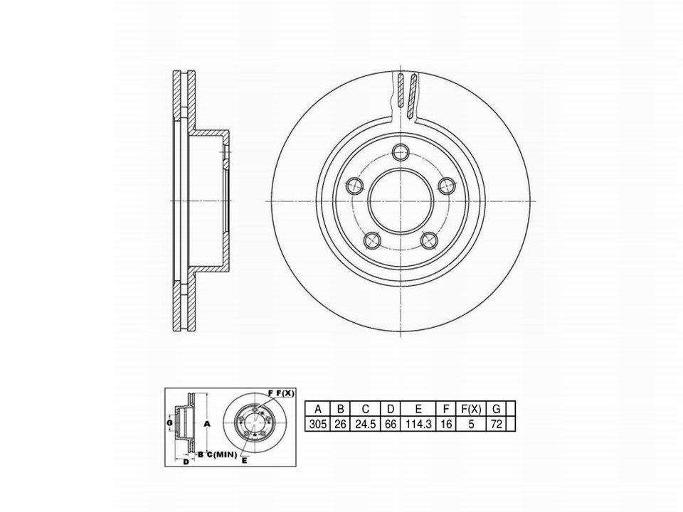 UltraHC Coated High Carbon Brake Rotor, Front UR000791, Ford Explorer Sport Trac 2005-2001