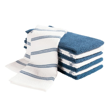 Pantry Piedmont Kitchen Towels (Set of 8, 16x26 inches), 100% Cotton, Ultra Absorbent Terry Towels - Paris