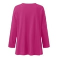 thumbnail image 5 of TODOZO Women's Oversized T Shirts V Neck Tees Summer Long Sleeve Casual Comfy Cozy Tunic Tops Loose Fit Shirts Solid Basic Tops Womens Long Sleeve Tops Oversized T Shirts Striped Shirts Round Neck, 5 of 5