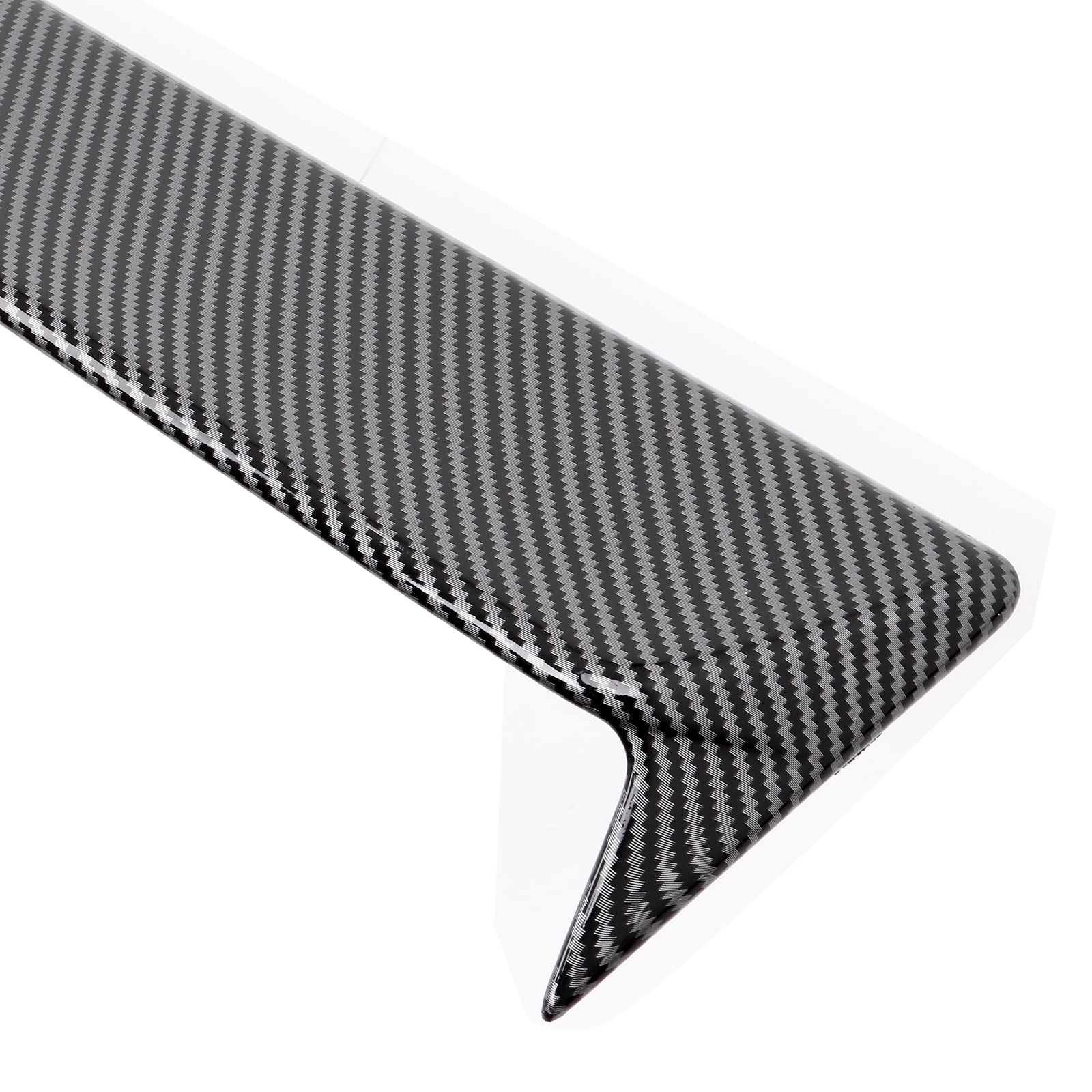 Ikon Motorsports Roof Spoiler for 2020-2025 Tesla Model Y Carbon Fiber Print Rear Window Visor Shade Sun Rain Deflector Blow Molding ABS