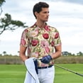 thumbnail image 6 of Daiia Tulips Flowers Pattern Men’s Polo Shirts,Solid Deck Shirt,Classic Fit, Breathable Cotton Polo for Casual and Sport Wear-4X-Large, 6 of 9