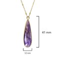 thumbnail image 6 of Bohemian Purple Amethyst Boho Teardrop Gold over Sterling Silver Chain Necklace, 6 of 6