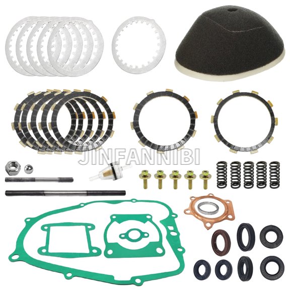 Clutch Friction Plate Push Rod Ball Kit & Gasket Heavy Duty Springs Set for Yamaha Blaster 200 YFS200 1988-2006