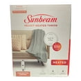 thumbnail image 2 of Sunbeam Ultra Soft Velvet Heated Throw Blanket - Grey, 2 of 2